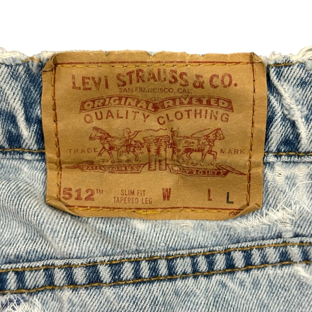 Levi's | Light Blue Denim Jeans Worn Holy Butt Rip Jeans 11L (tag size) modern 9 - Picture 7 of 10